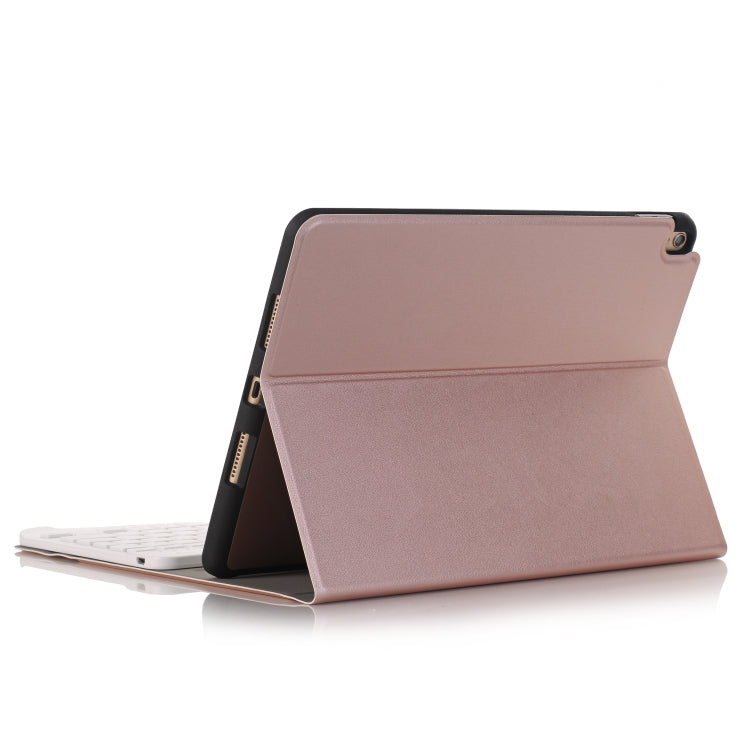 A09B Bluetooth 3.0 Ultra-thin ABS Detachable Bluetooth Keyboard Leather Tablet Case for iPad Air / Pro 10.5 inch (2019), with Pen Slot & Holder