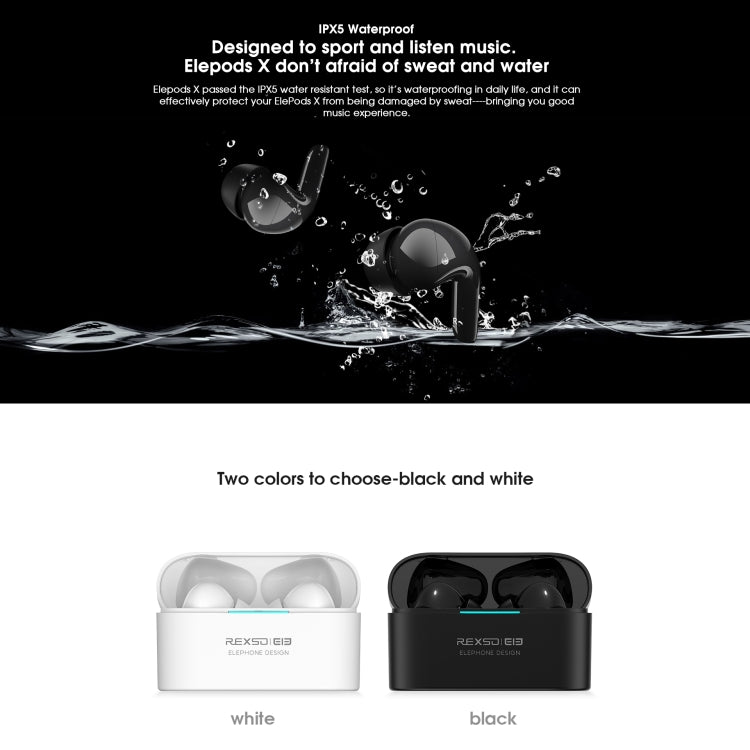 ELEPHONE Elepods X Wireless ANC Noise Cancellation Bluetooth 5.0 Earphone with Charging Box