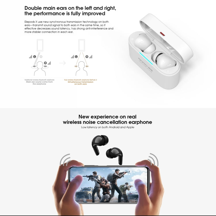 ELEPHONE Elepods X Wireless ANC Noise Cancellation Bluetooth 5.0 Earphone with Charging Box