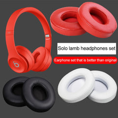 1 Pair Leather Headphone Protective Case for Beats Solo2.0 / Solo3.0, Wireless Version