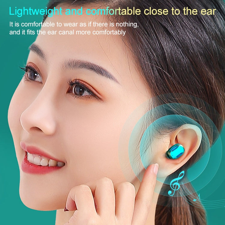 A22 English Version Pull-out Digital Display Bluetooth Earphone with Magnetic Charging Box, Support Touch Light & Power Bank, English Version