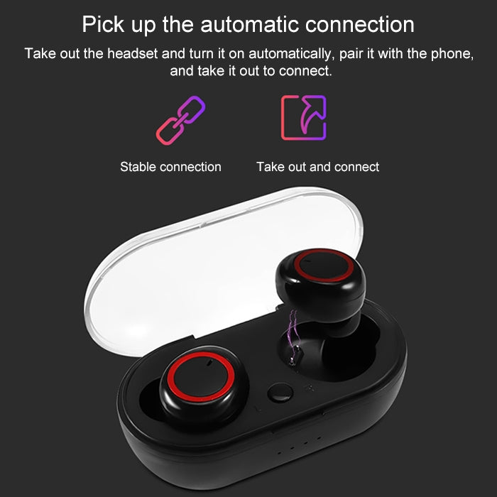 BTH-K08 TWS V5.0 Wireless Stereo Bluetooth Headset with Charging Case