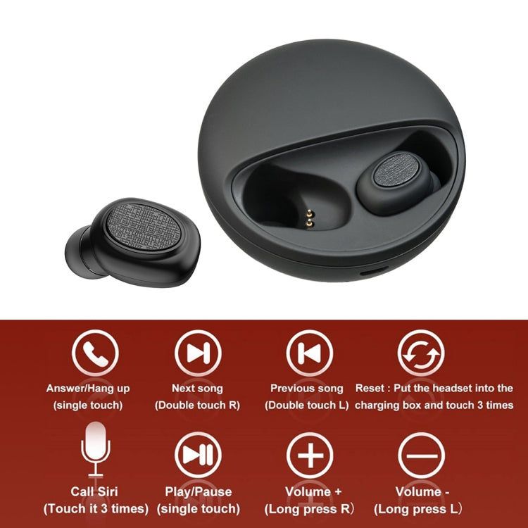 YH-03 TWS V5.0 Wireless Stereo Bluetooth Headset with Charging Case, Support Voice Assistant