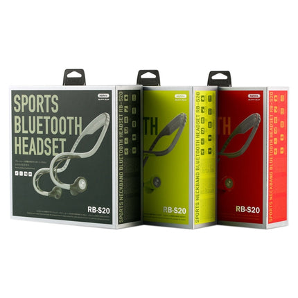 REMAX RB-S20 Bluetooth 4.2 Rotatable Ear Shell Rear-mounted Bluetooth Sports Earphone, RB-S20 Yellow