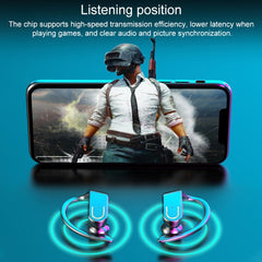 Galante B10 Bluetooth 5.0 Stereo Ear-mounted Bluetooth Earphone with Magnetic Charging Case & Digital Display, Support Call & Memory Connection