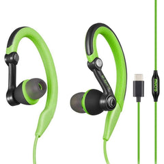 Mucro Type-C Plug In-Ear Sport Earhook Wired Stereo Headphones for Jogging Gym, Type-C