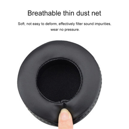 2 PCS For Skullcandy / HESH 2.0 HESH Thickened Earphone Cushion Cover Earmuffs Replacement Earpads with White Thread Sewing(Black)