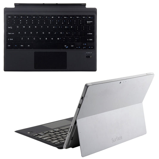 1089A Magnetic Charging Bluetooth V3.0 Keyboard + Microfiber Leather Tablet Case for Microsoft Surface Pro 3 / 4 / 5 / 6(Black)