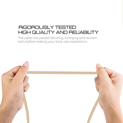 3A Woven Style Metal Head 8 Pin to USB Charge Data Cable, Cable Length: 1m, 1m 8 Pin