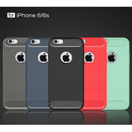 For iPhone 6 & 6s Brushed Texture Fiber TPU Rugged Armor Protective Case, For iPhone 6 & 6s