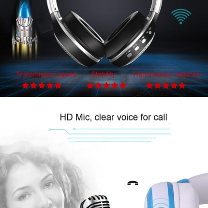 Zealot B19 Folding Headband Bluetooth Stereo Music Headset with Display for iPhone, Galaxy, Huawei, Xiaomi, LG, HTC and Other Smart Phones