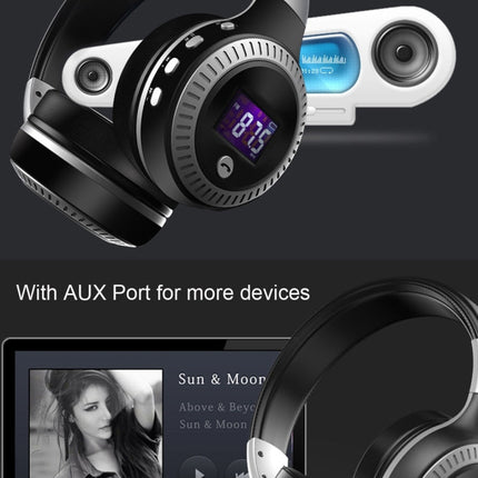 Zealot B19 Folding Headband Bluetooth Stereo Music Headset with Display for iPhone, Galaxy, Huawei, Xiaomi, LG, HTC and Other Smart Phones