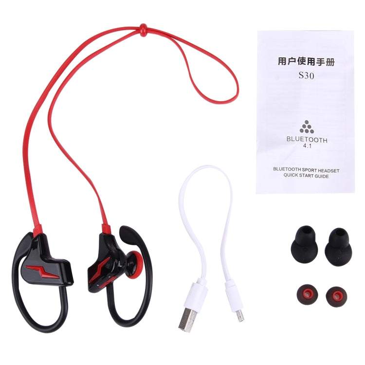 S30 Sport Style Stereo Bluetooth 4.1 CSR 4.1 In-Ear Earphone Headset for iPhone, Galaxy, Huawei, Xiaomi, LG, HTC and Other Smart Phones