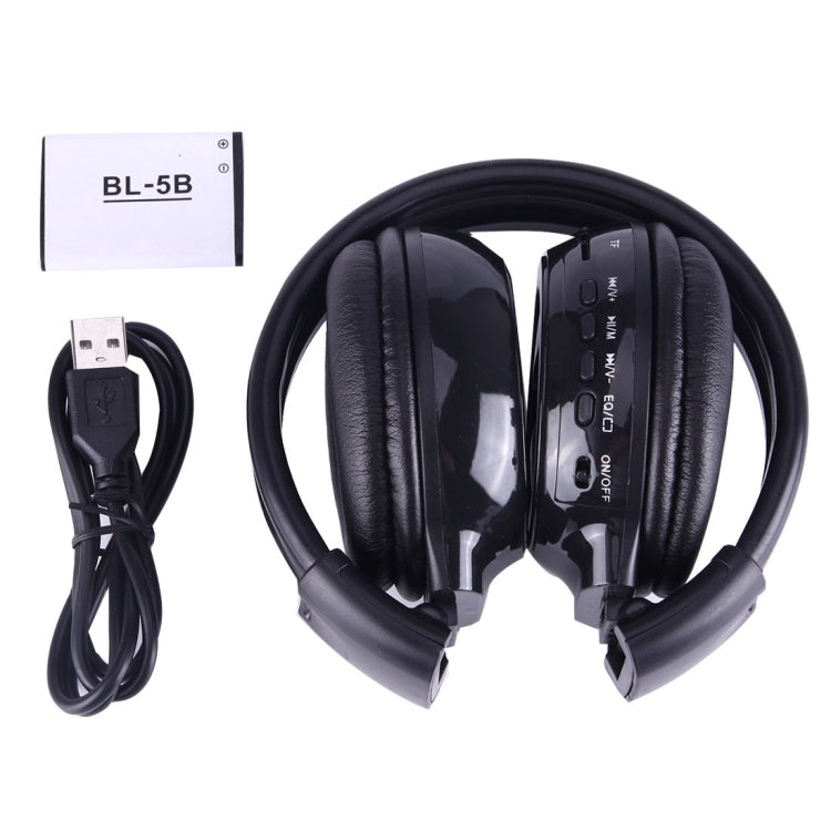 BS-N65 Headband Folding Stereo HiFi Wireless Headphone Headset with LCD Screen & TF Card Slot & LED Indicator Light & FM Function, BS-N65