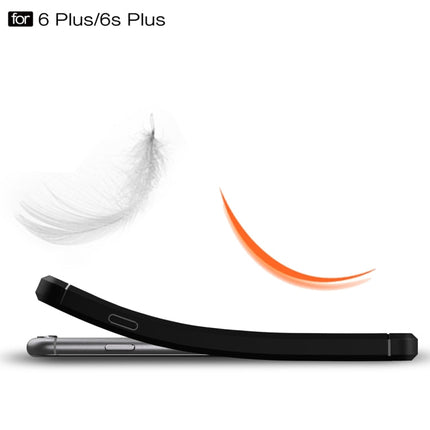 For iPhone 6 Plus & 6s Plus Brushed Texture Fiber TPU Rugged Armor Protective Case, For iPhone 6 Plus & 6s Plus