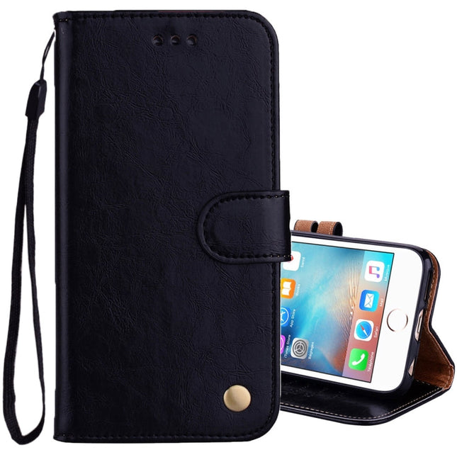 For iPhone 6 Plus & 6s Plus Business Style Oil Wax Texture Horizontal Flip Leather Case with Holder & Card Slots & Wallet