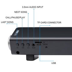 Soundbar LP-08 CE0152 USB MP3 Player 2.1CH Bluetooth Wireless Sound Bar Speaker with Remote Control, CE0152 Black, CE0152 Gold