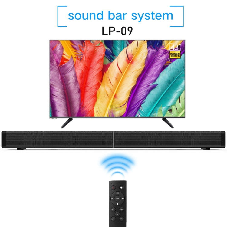 Soundbar LP-09 (CE0148) Home Theater Bluetooth Wireless Sound Bar Speaker with Remote Control, CE0148 Black