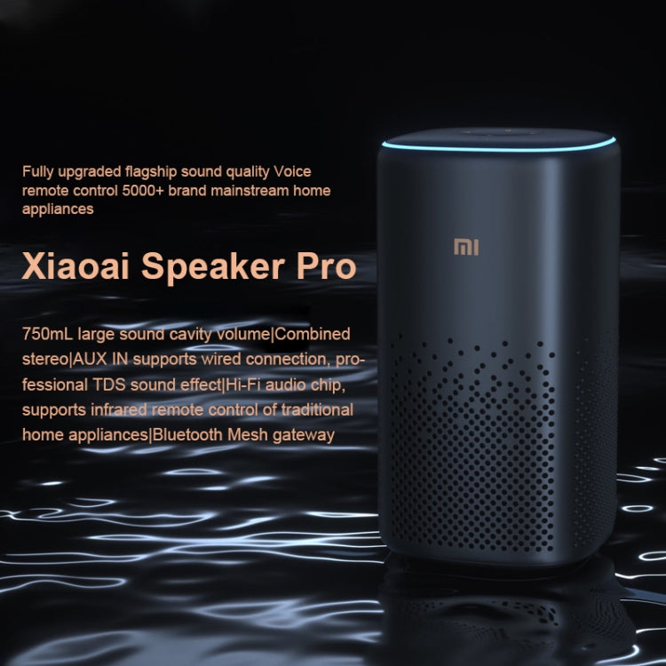 Xiaomi Xiaoai Speaker Pro with 750mL Large Sound Cavity Volume / AUX IN Wired Connection / Combo Stereo / Professional DTS Audio / Hi-Fi Audio chip / Infrared Remote Control Traditional Home Appliances / Bluetooth Mesh Gateway, Xiaoai Speaker Pro