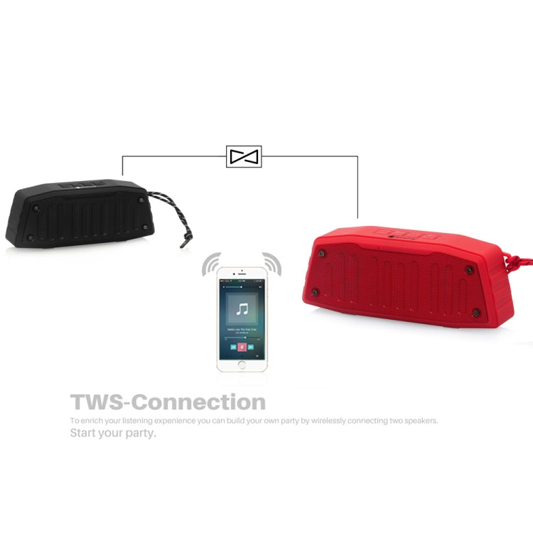 NewRixing NR-4019 Outdoor Portable Bluetooth Speaker with Hands-free Call Function, Support TF Card & USB & FM & AUX