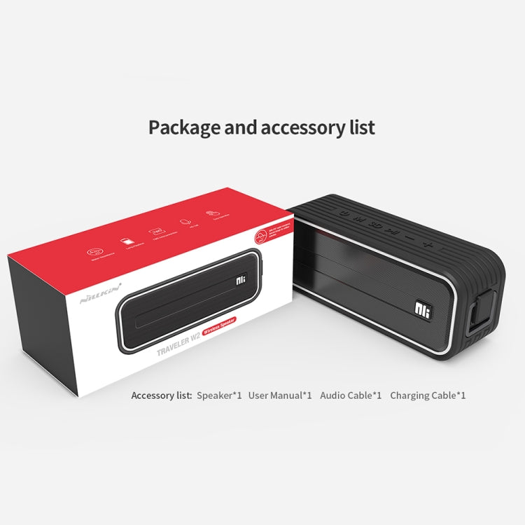 NILLKIN W2 Portable TWS Wireless Bluetooth V5.0 Speaker, Support MIC Calls