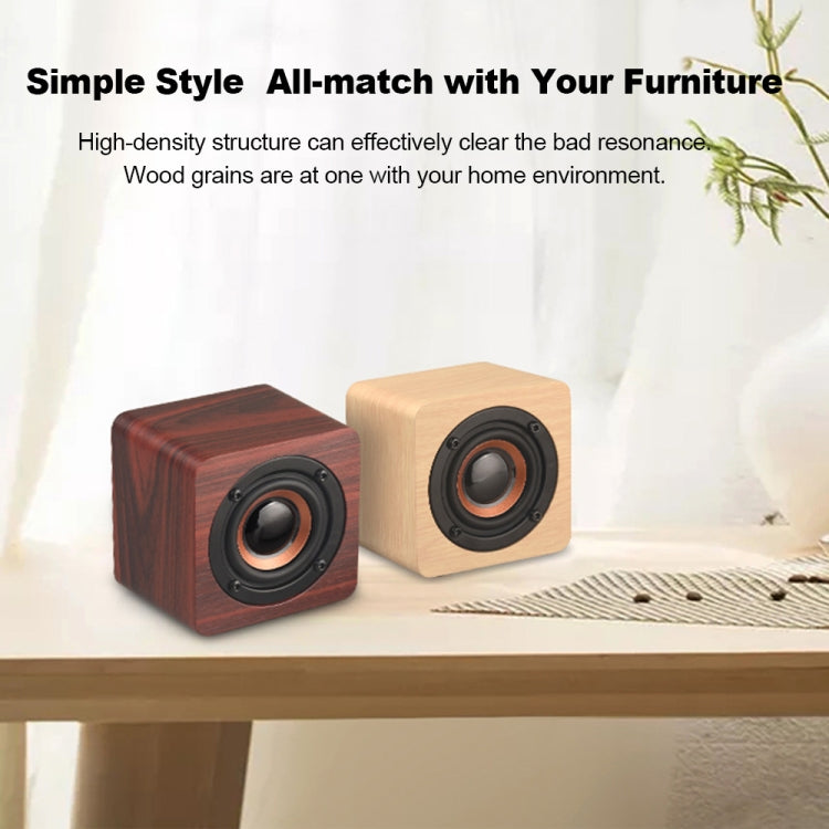 Q1 Wooden Mini Portable Mega Bass Wireless Bluetooth Speaker