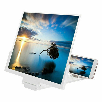 F3 14 inch Radiation Protection Universal Mobile Phone Screen Amplifier 3D HD Video Amplifier with Stand, 14 inch Black, 14 inch White