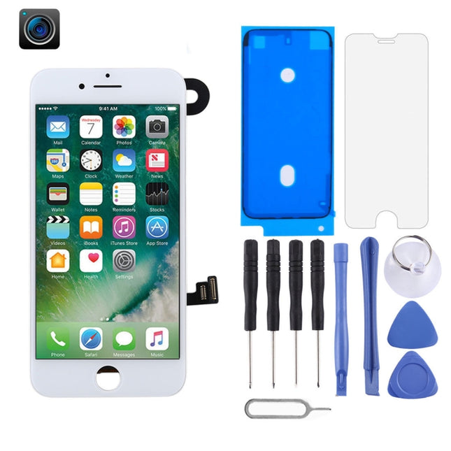 LCD Screen include Front Camera for iPhone 7, i7 Black with Camera, i7 White with Camera