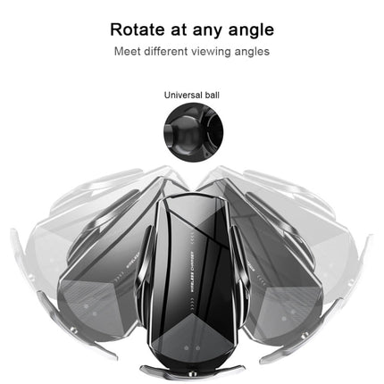 Q2 15W Universal Rotation Infrared Induction Magnetic Car Wireless Charging Mobile Phone Holder with Micro USB + 8 Pin + Type-C / USB-C Magnetic Connector, Q2 Black, Q2 Red, Q2 Silver