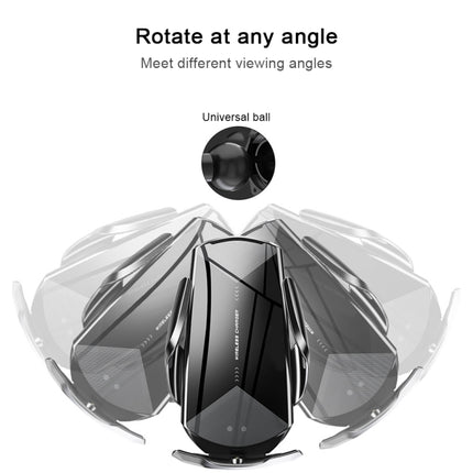 Q2 15W Universal Rotation Infrared Induction Magnetic Car Wireless Charging Mobile Phone Holder with Micro USB + 8 Pin + Type-C / USB-C Magnetic Connector, Q2 Black, Q2 Gold, Q2 Blue, Q2 Red, Q2 Silver