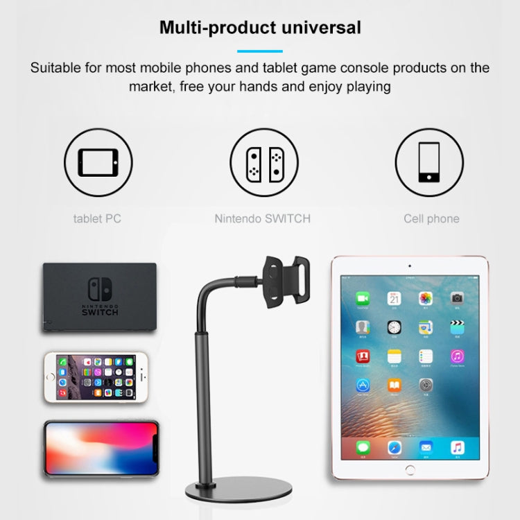 ZM-15 Rotatable Aluminum Alloy Desktop Stand Lazy Stand for 4.7-12.9 inch Mobile Phones / Tablets, For 4.7-12.9 inch Phones White, For 4.7-12.9 inch Phones Black