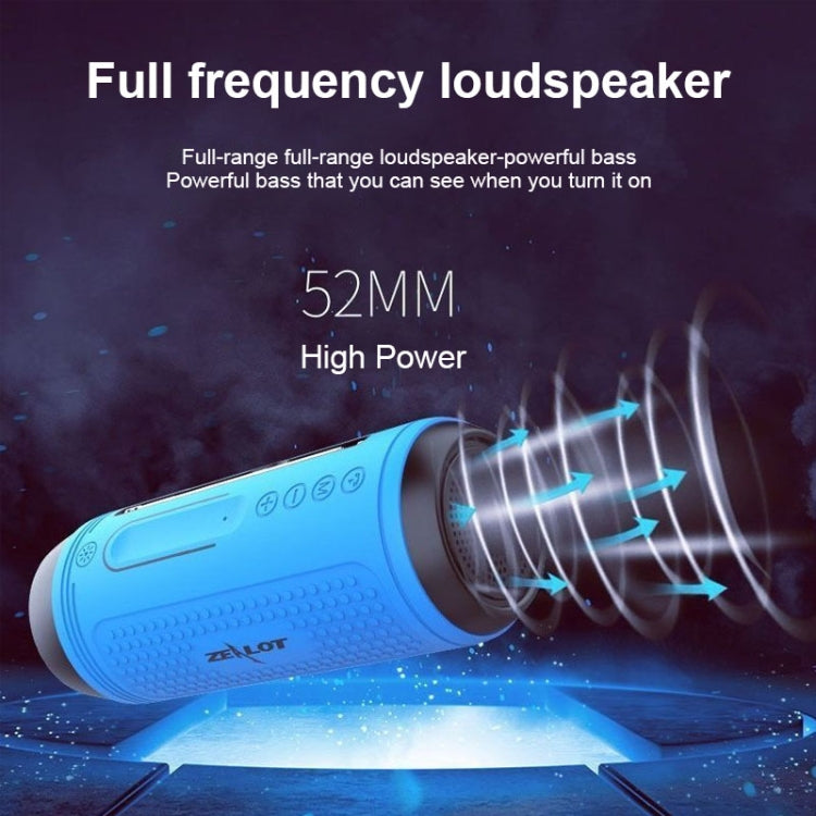 ZEALOT A1 Multifunctional Bass Wireless Bluetooth Speaker, Built-in Microphone, Support Bluetooth Call & AUX & TF Card & LED Lights