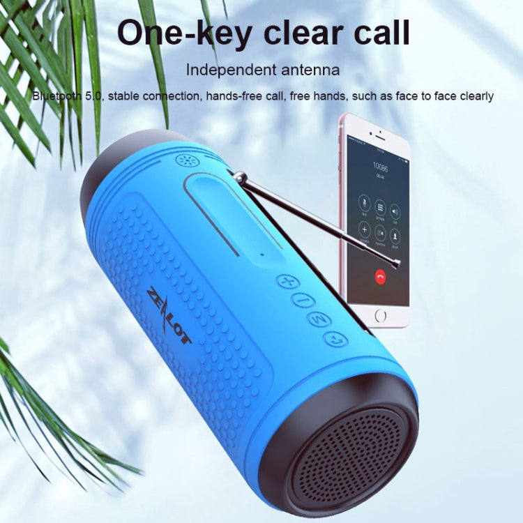 ZEALOT A1 Multifunctional Bass Wireless Bluetooth Speaker, Built-in Microphone, Support Bluetooth Call & AUX & TF Card & LED Lights