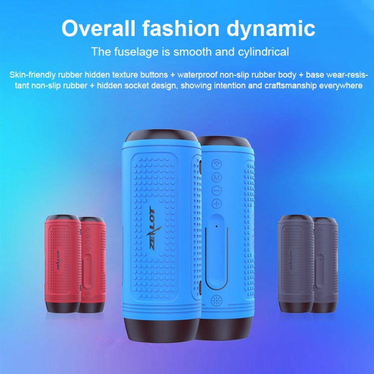 ZEALOT A1 Multifunctional Bass Wireless Bluetooth Speaker, Built-in Microphone, Support Bluetooth Call & AUX & TF Card & LED Lights