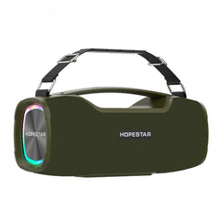 HOPESTAR A6X TWS Portable Outdoor Bluetooth Speaker with Colorful Music Lights, Support Power Bank & Hands-free Call & U Disk & TF Card & 3.5mm AUX, A6X Black, A6X Green