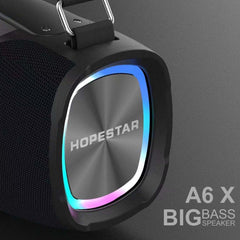 HOPESTAR A6X TWS Portable Outdoor Bluetooth Speaker with Colorful Music Lights, Support Power Bank & Hands-free Call & U Disk & TF Card & 3.5mm AUX, A6X Black, A6X Green