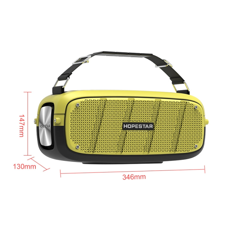 HOPESTAR A20 TWS Portable Outdoor Waterproof Subwoofer Bluetooth Speaker, Support Power Bank & Hands-free Call & U Disk & TF Card & 3.5mm AUX, A20 Yellow, A20 Black, A20 Green, A20 Blue, A20 Red