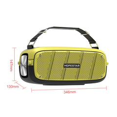 HOPESTAR A20 TWS Portable Outdoor Waterproof Subwoofer Bluetooth Speaker, Support Power Bank & Hands-free Call & U Disk & TF Card & 3.5mm AUX, A20 Yellow, A20 Black, A20 Green, A20 Blue, A20 Red