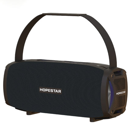 HOPESTAR H24 Pro TWS Portable Outdoor Waterproof Woven Textured Bluetooth Speaker with Rhythm Light, Support Hands-free Call & U Disk & TF Card & 3.5mm AUX & FM, H24 Pro Red, H24 Pro Black, H24 Pro Grey, H24 Pro Blue
