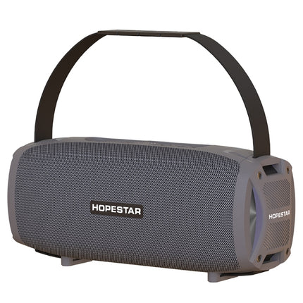 HOPESTAR H24 Pro TWS Portable Outdoor Waterproof Woven Textured Bluetooth Speaker with Rhythm Light, Support Hands-free Call & U Disk & TF Card & 3.5mm AUX & FM, H24 Pro Red, H24 Pro Black, H24 Pro Grey, H24 Pro Blue