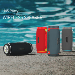 HOPESTAR H45 PARTY Portable Outdoor Waterproof Bluetooth Speaker, Support Hands-free Call & U Disk & TF Card & 3.5mm AUX & FM, H45 PARTY Grey, H45 PARTY Blue, H45 PARTY Red, H45 PARTY Black