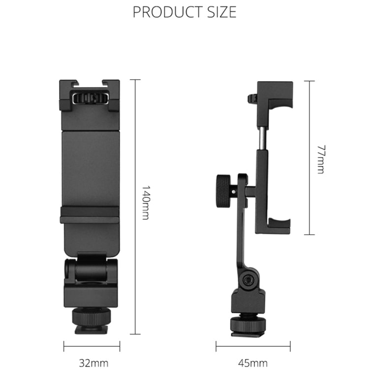 YELANGU PC10 360 Degree Rotating Horizontal Vertical Shooting Phone Clamp Holder Bracket