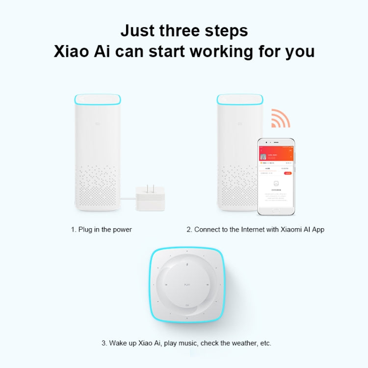 Xiaomi AI Speaker Support Dual-band WiFi & Bluetooth 4.1 & A2DP Music Playback