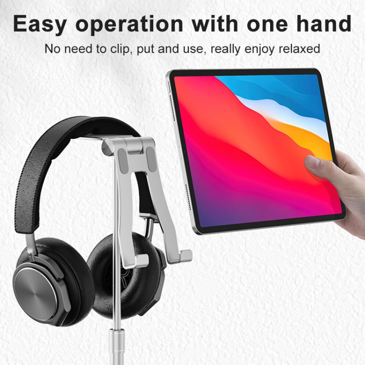 R-JUST PB03 Lifting / Angle Adjustable Multi-function Headset / Tablet / Mobile Phone Holder, Suitable for Devices Under 12.9 inch, PB03