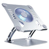 R-JUST HZ22 Dual-purpose Desktop Fan Aluminum Alloy Laptop  Bracket with Light, HZ22 (Tarnish), HZ22 (Silver)