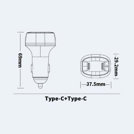 ACC-580 Dual Ports PD 60W Fast Charging Car Charger