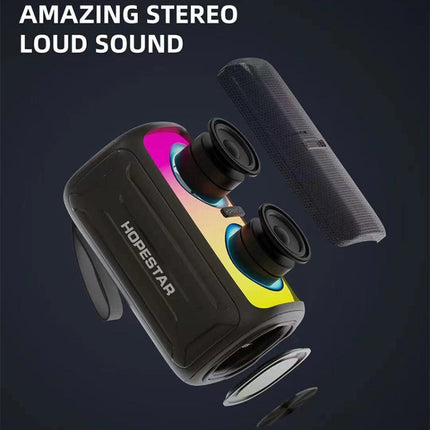 HOPESTAR Party 110 Mini Colorful Lights Wireless Bluetooth Speaker, Party 110 Mini (Black), Party 110 Mini (Grey), Party 110 Mini (Blue)