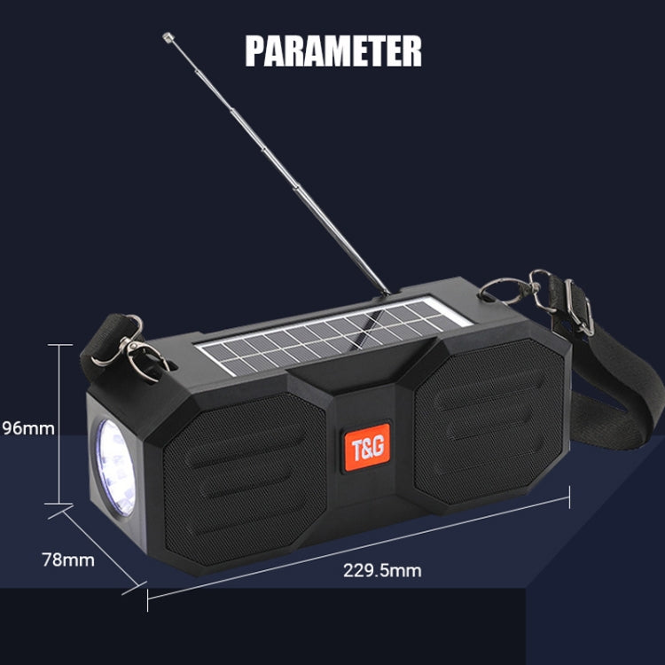 T&G TG634 Outdoor Solar Power Bluetooth Wireless Speaker with FM / Flashlight / TF Card Slot