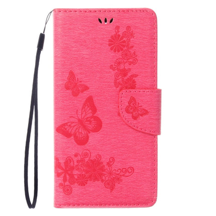For  iPhone 8 & 7   Pressed Flowers Butterfly Pattern Horizontal Flip Leather Case with Holder & Card Slots & Wallet