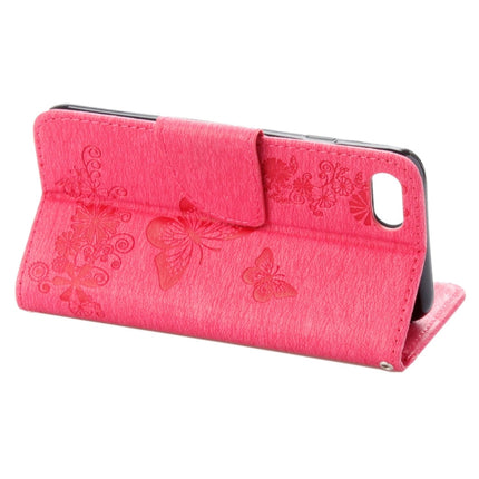 For  iPhone 8 & 7   Pressed Flowers Butterfly Pattern Horizontal Flip Leather Case with Holder & Card Slots & Wallet